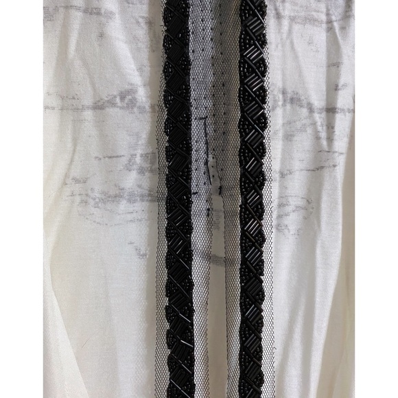 Sequined and Beaded Cross Halter Top - Picture 4 of 5